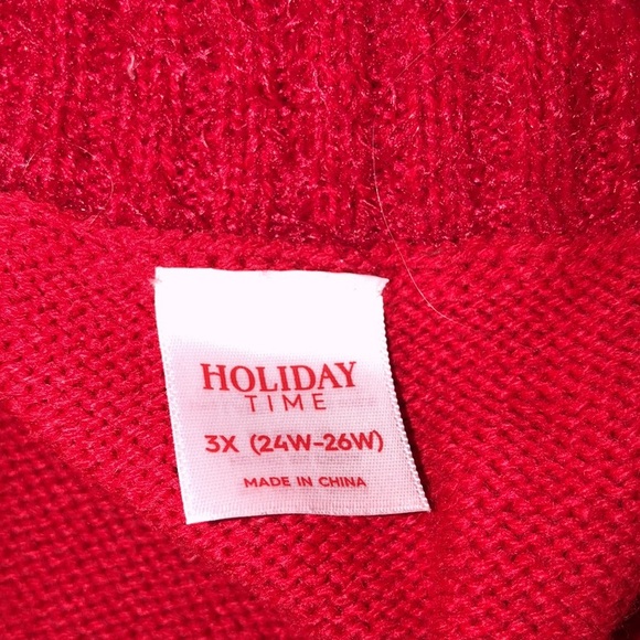 Holiday Time Christmas sweater cardigan size 3X new with tags - Picture 5 of 9